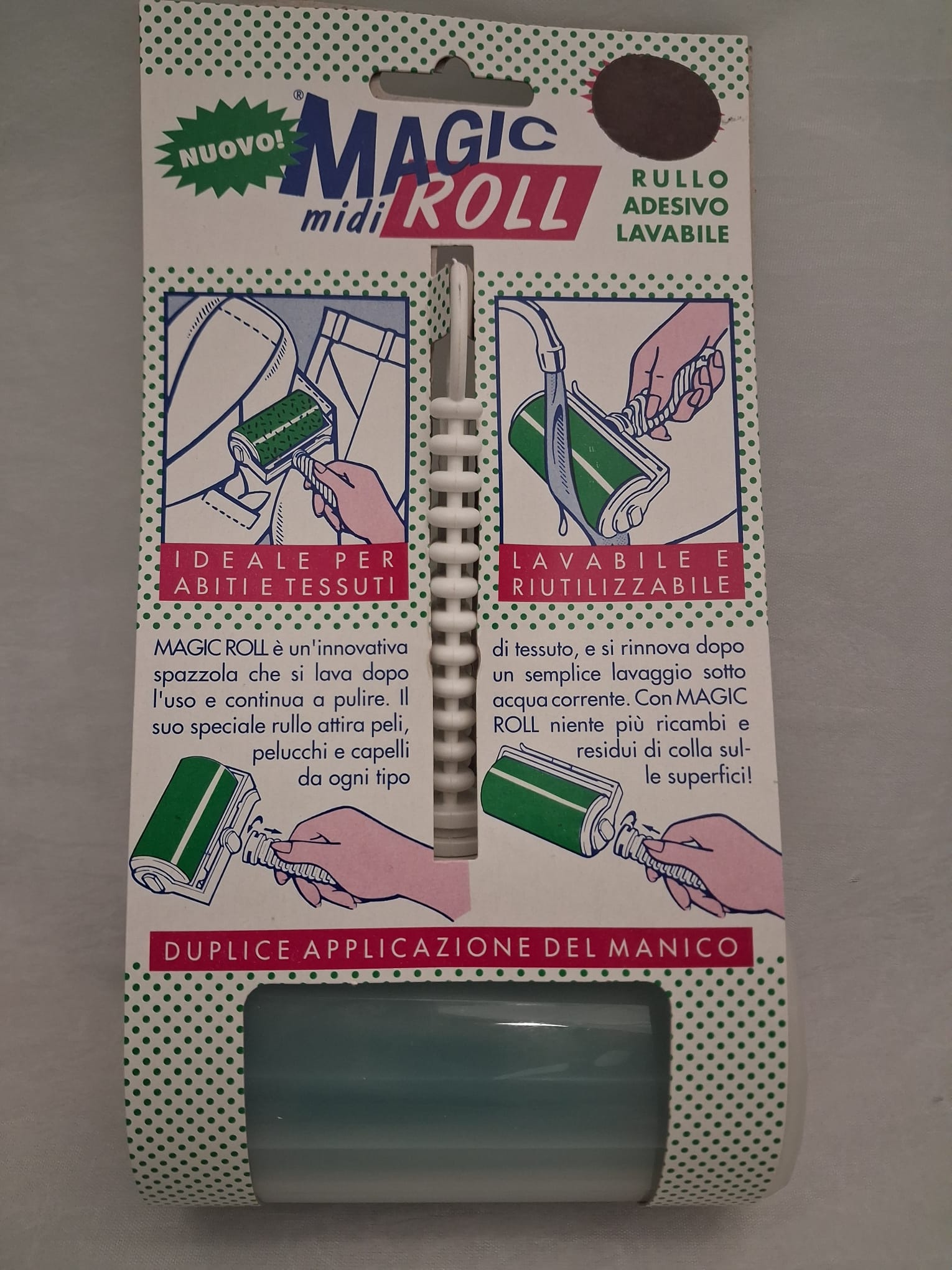 SPAZZOLA MAGIC ROLL midi con rullo adesivo lavabile - immagine 3