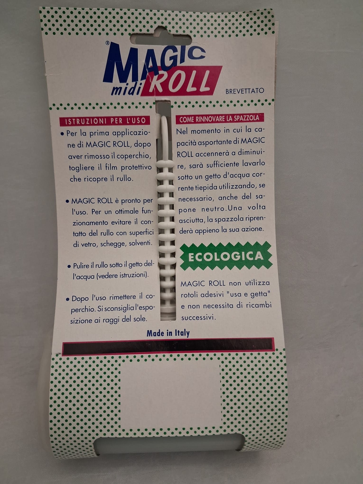 SPAZZOLA MAGIC ROLL midi con rullo adesivo lavabile - immagine 4
