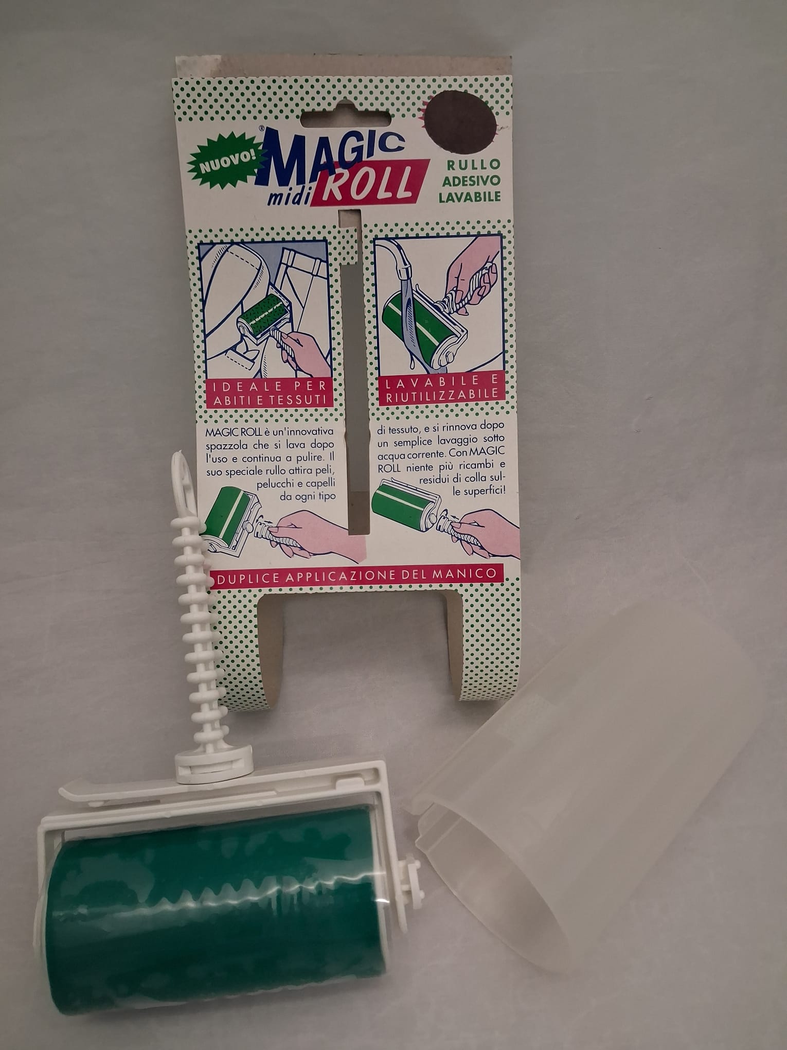 SPAZZOLA MAGIC ROLL midi con rullo adesivo lavabile